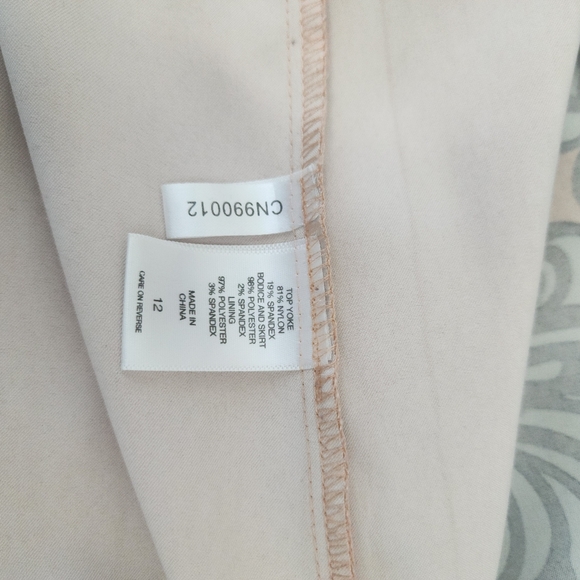 Newyork& Company Blush brown, women paisley sleeveless dress With  Size 12 - Picture 10 of 13